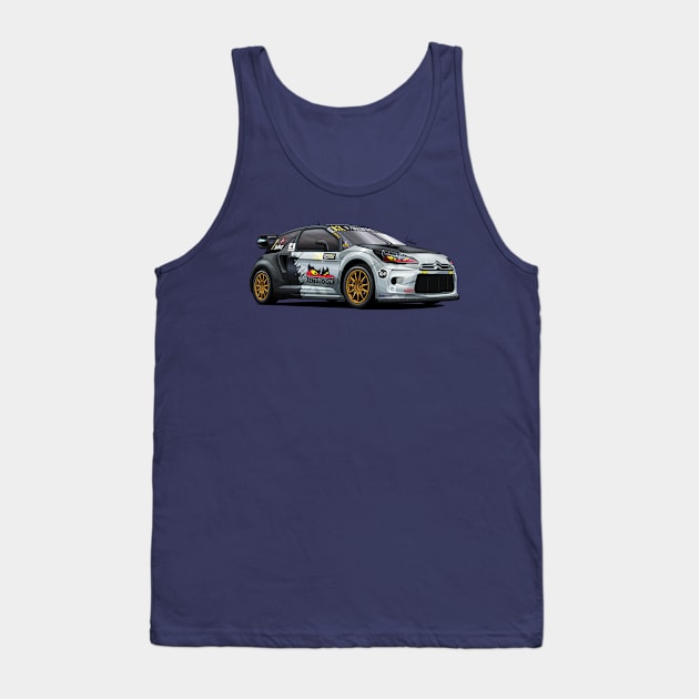 Citroen DS3 WRX - Petter Solberg Tank Top by Mario Ramos Rally Art